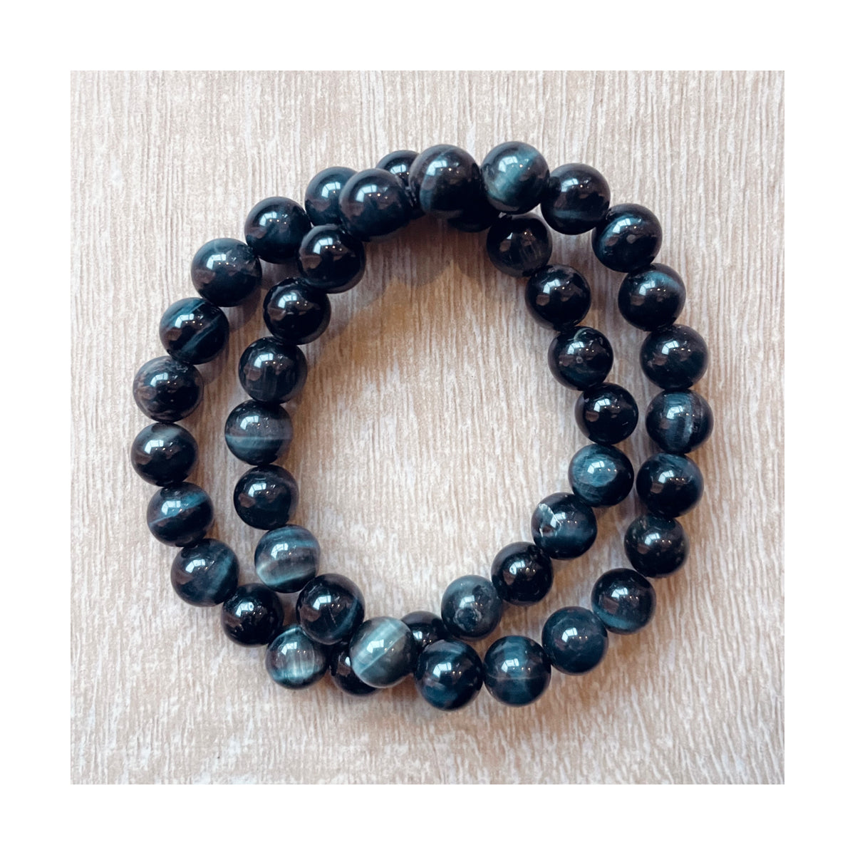 Blue Tiger Eye Bracelet 8mm – Crystal Love Collective