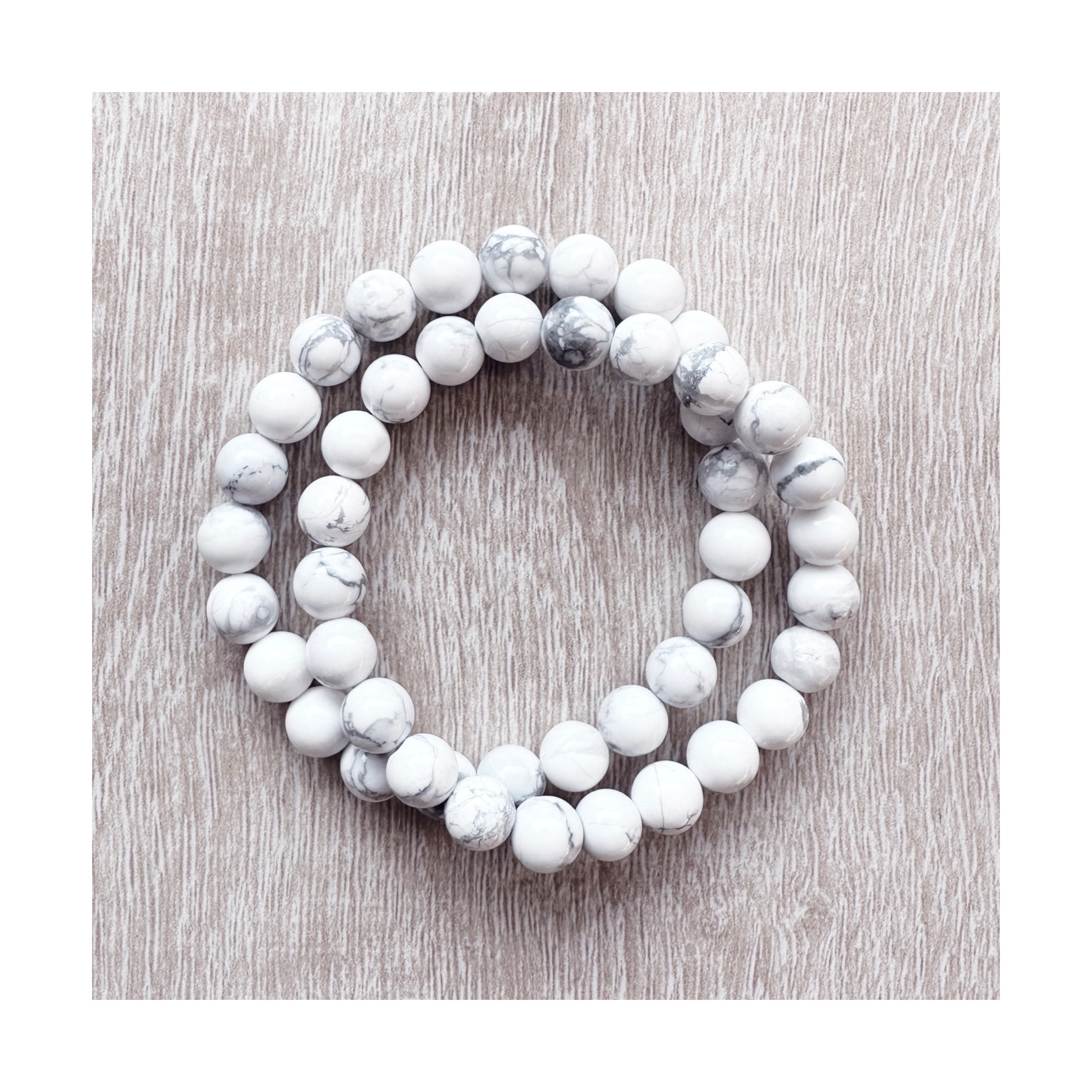 6mm White Howlite Bracelet: Balance, Anxiety, and Stress Relief for Men and  Women || Insomnia